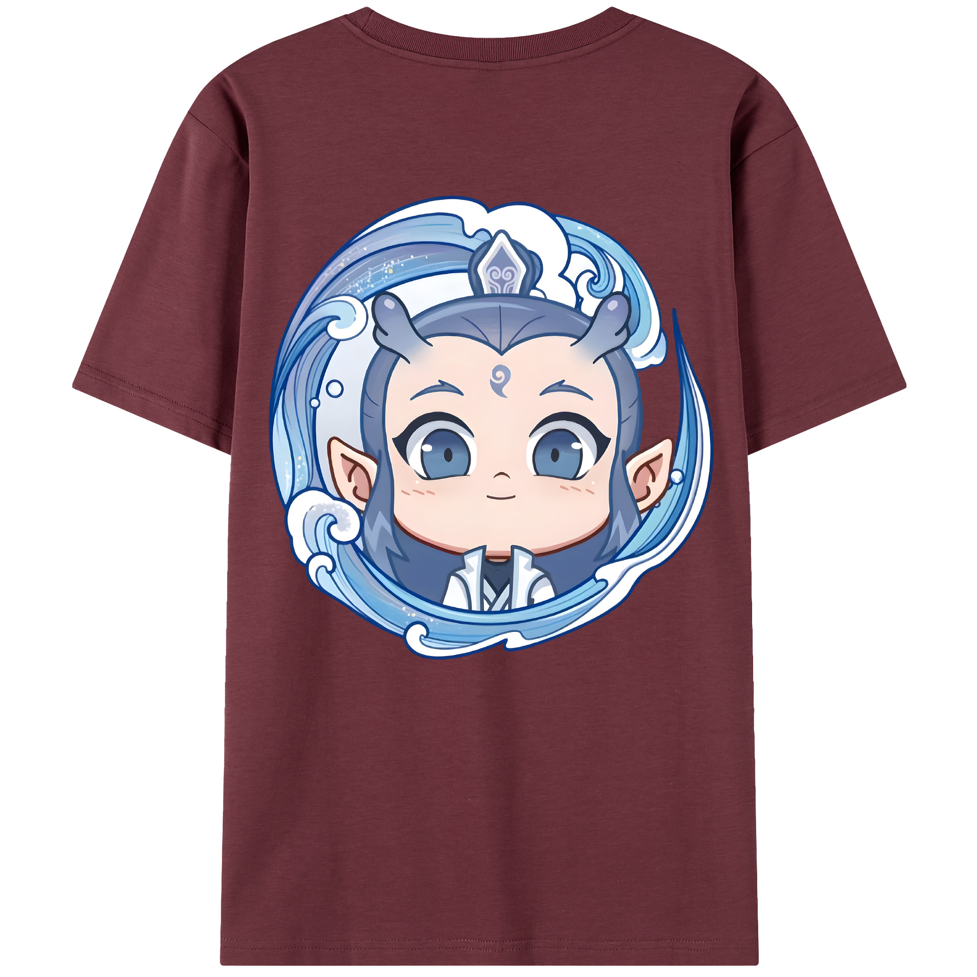 （画像用） Ne Zha 2 ナタ 魔童の大暴れ 綿100％半袖Tシャツ（背面プリント）